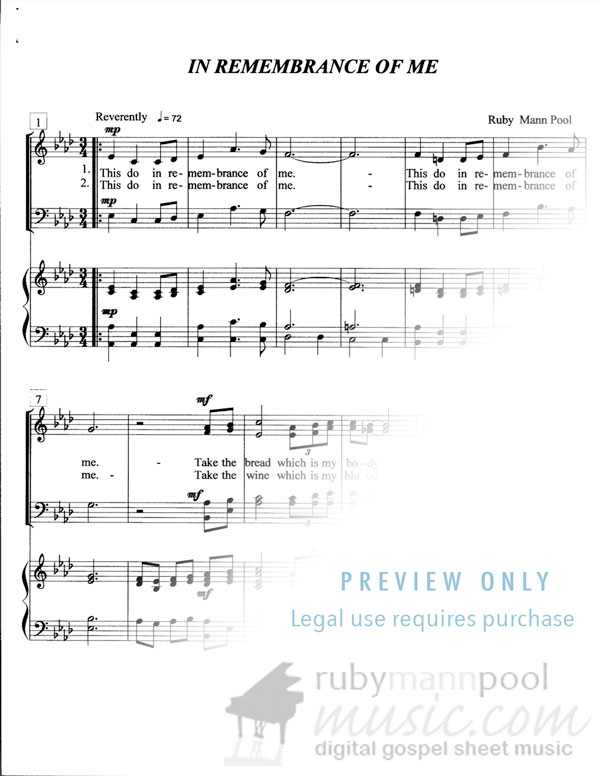 In Remembrance of Me - vocals - Image 2